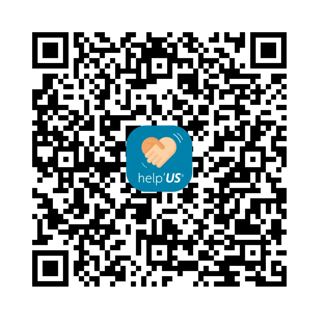QR Code pour télécharger l’application help’US ® sur le Google Play Store